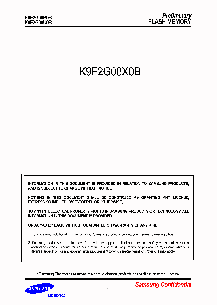 K9F2G08U0B-PIB00_6847503.PDF Datasheet