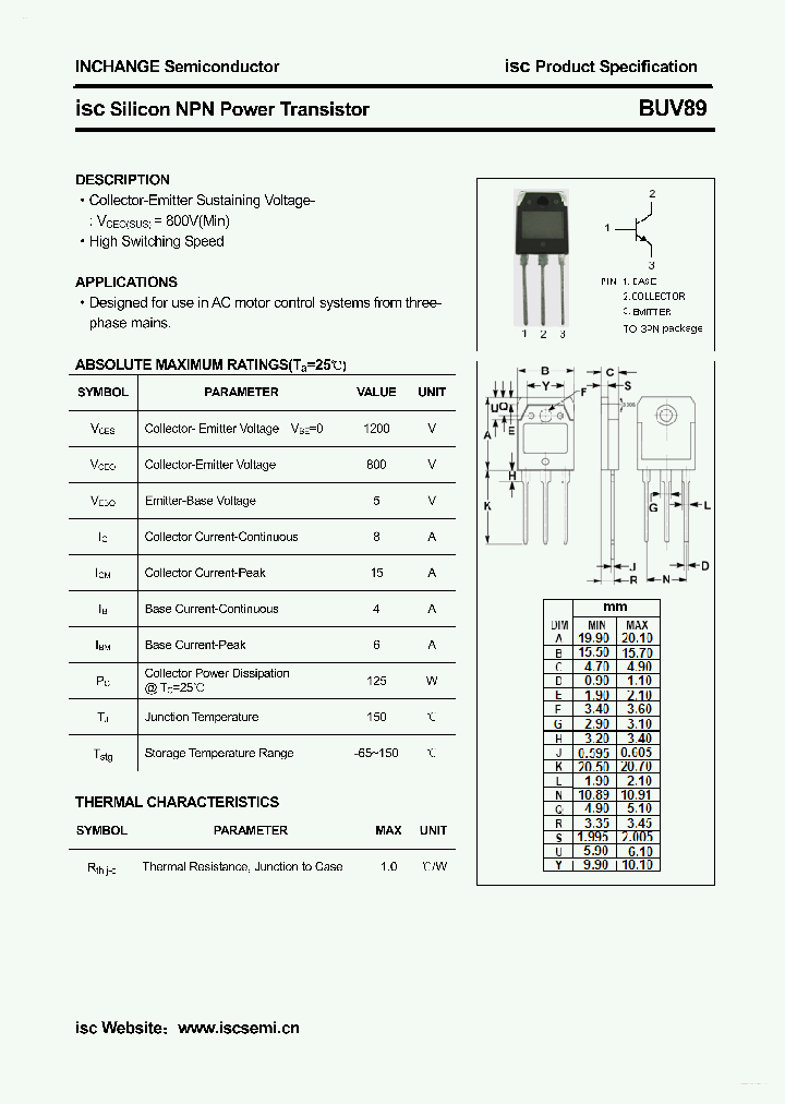 BUV89_6952623.PDF Datasheet