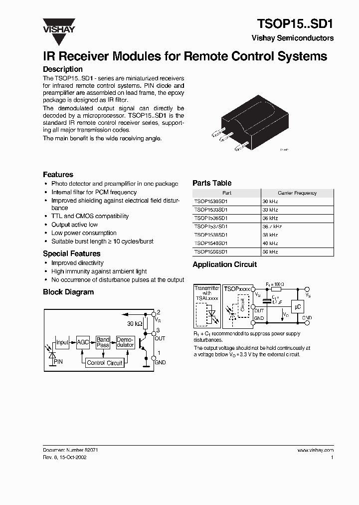 TSOP1536SD1_6875311.PDF Datasheet