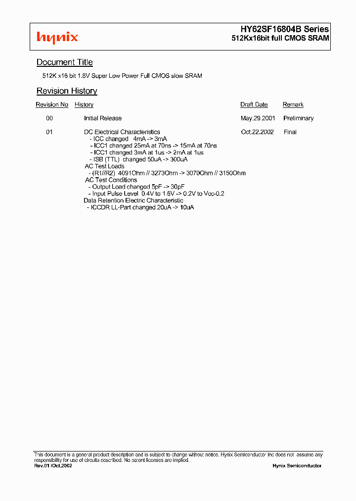 HY62SF16804B-DF10C_6886625.PDF Datasheet