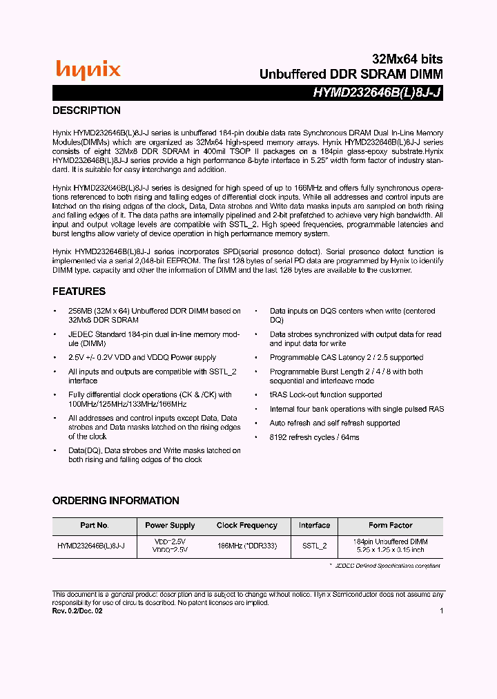 HYMD232646B8J_6891278.PDF Datasheet