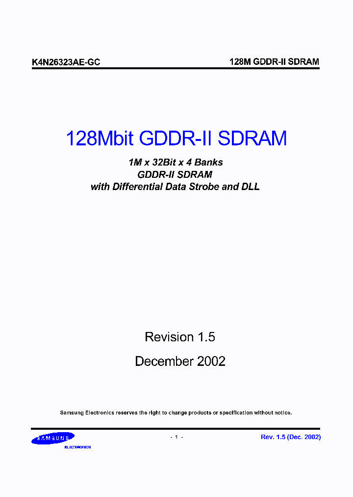 K4N26323AE-GC20_6892807.PDF Datasheet