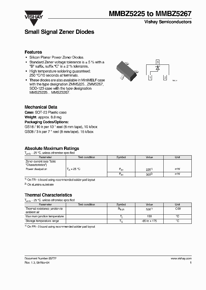 MMBZ5257-GS18_6930187.PDF Datasheet