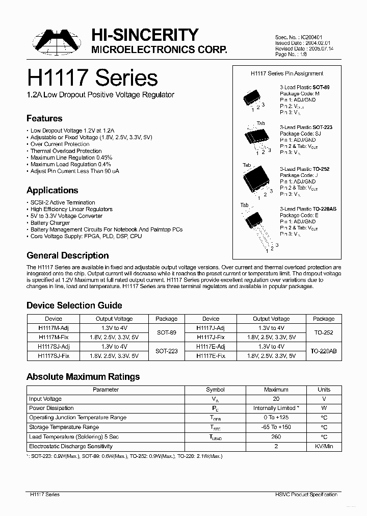 H1117E-FIX_6961472.PDF Datasheet