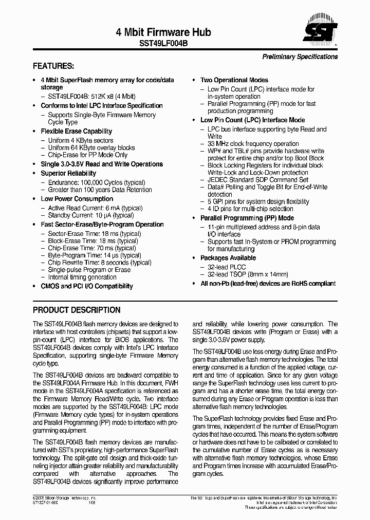 SST49LF004B-33-4C-WH_6957351.PDF Datasheet