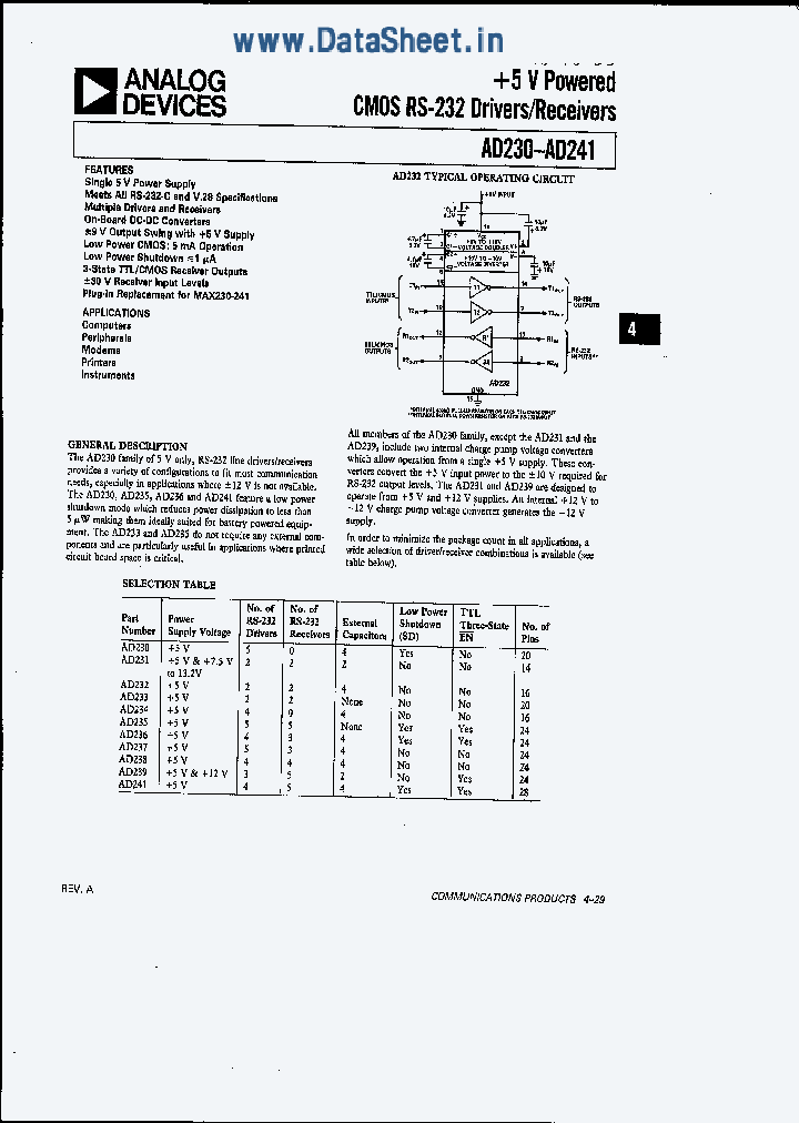 AD240_6963167.PDF Datasheet Download --- IC-ON-LINE