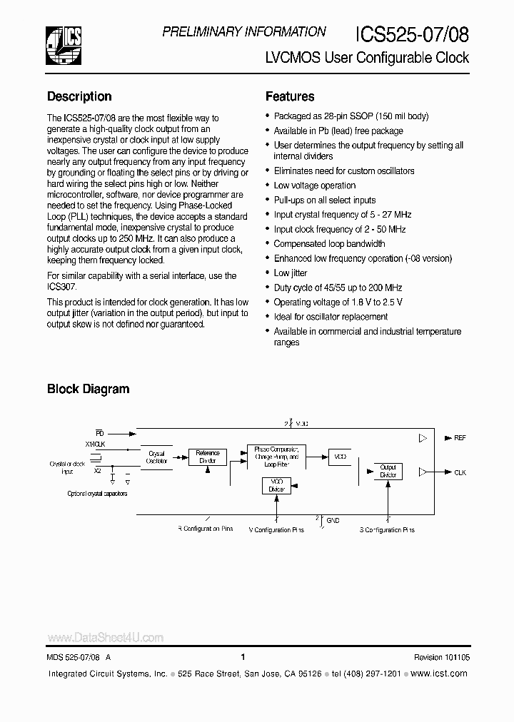 ICS525R-07_6964783.PDF Datasheet