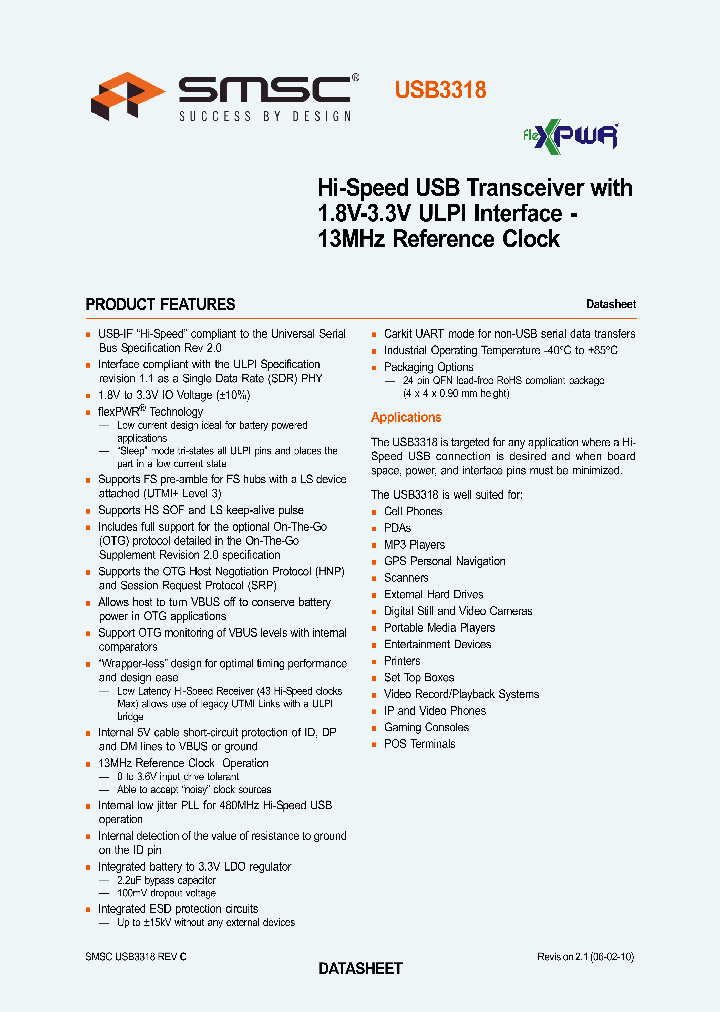 USB3318C-CP-TR_6970559.PDF Datasheet