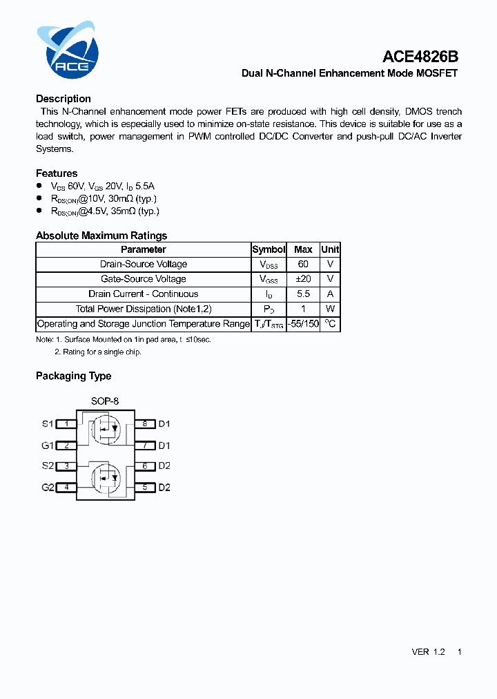 ACE4826B_6973143.PDF Datasheet