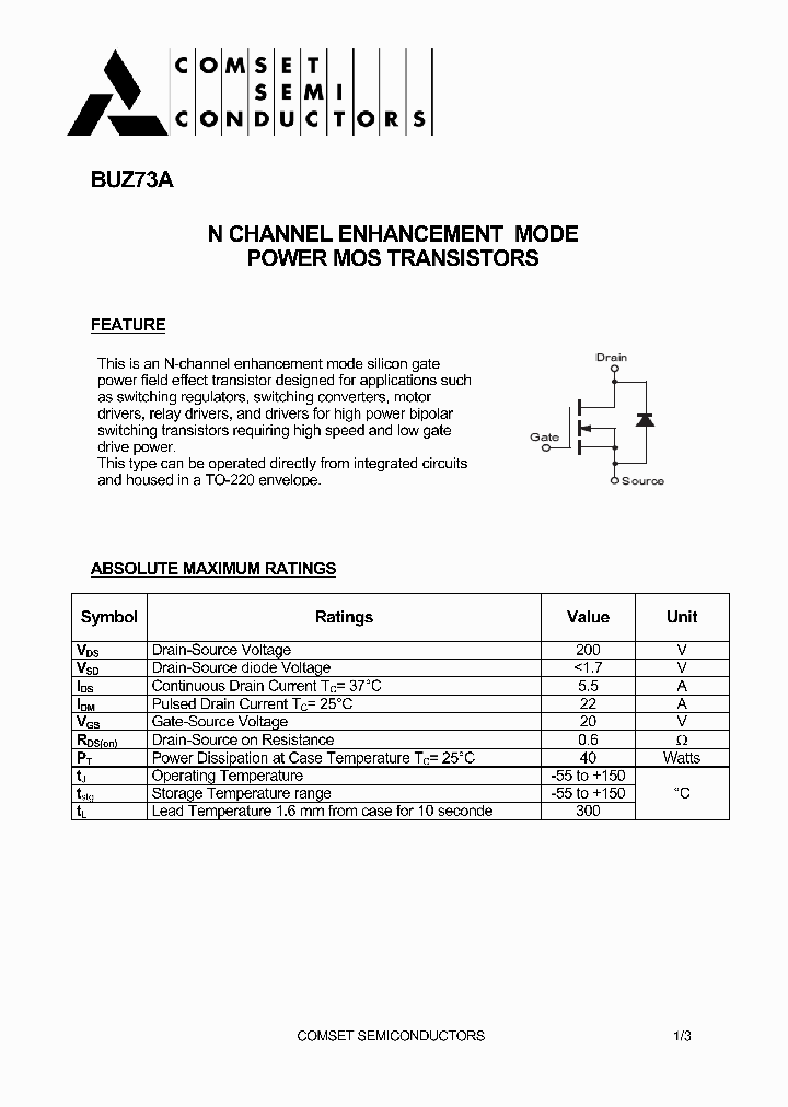 BUZ73A_6976785.PDF Datasheet