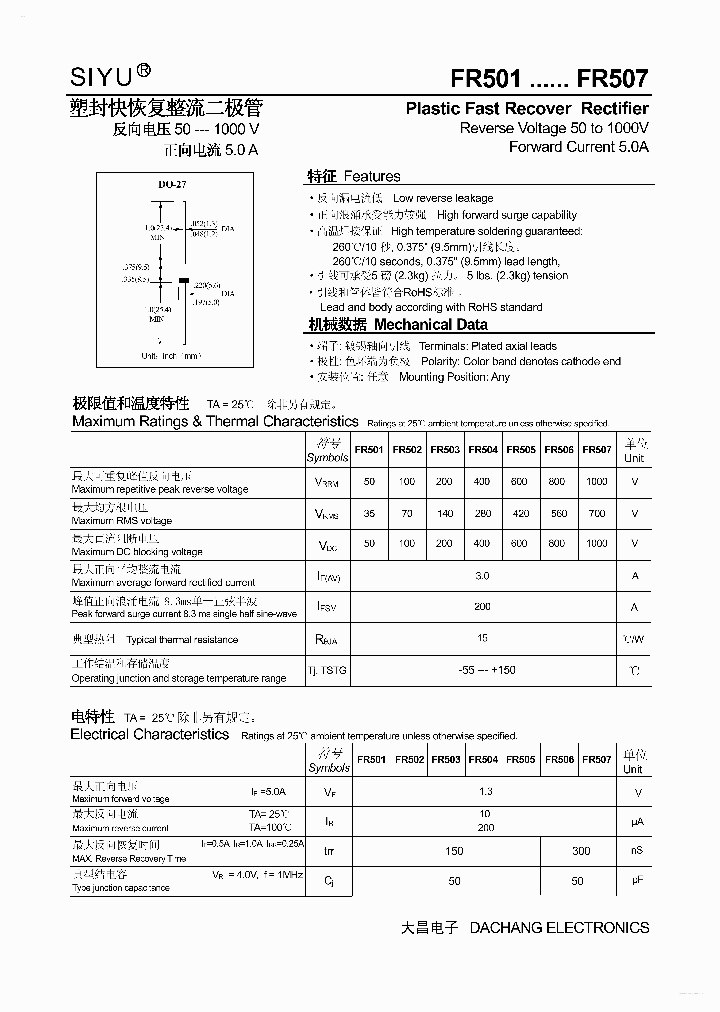 FR502_6981965.PDF Datasheet Download --- IC-ON-LINE