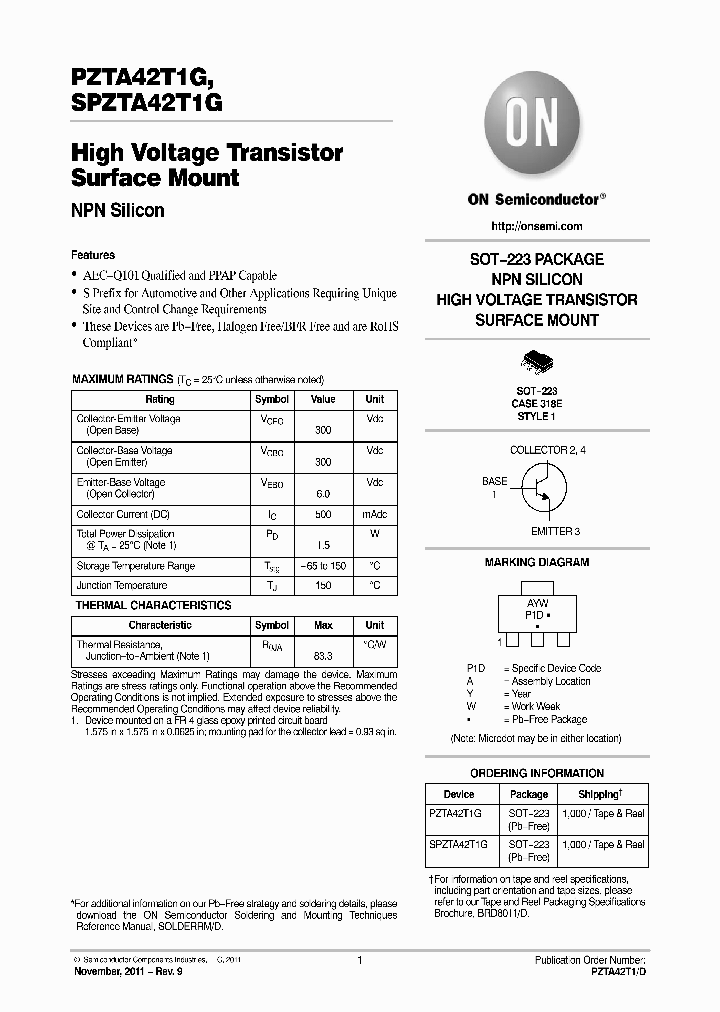 SPZTA42T1G_6997687.PDF Datasheet