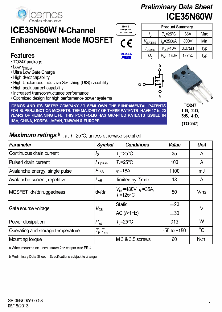 ICE35N60W_7000193.PDF Datasheet