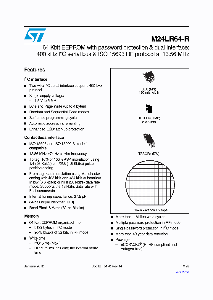 M24LR64-R12_7011033.PDF Datasheet