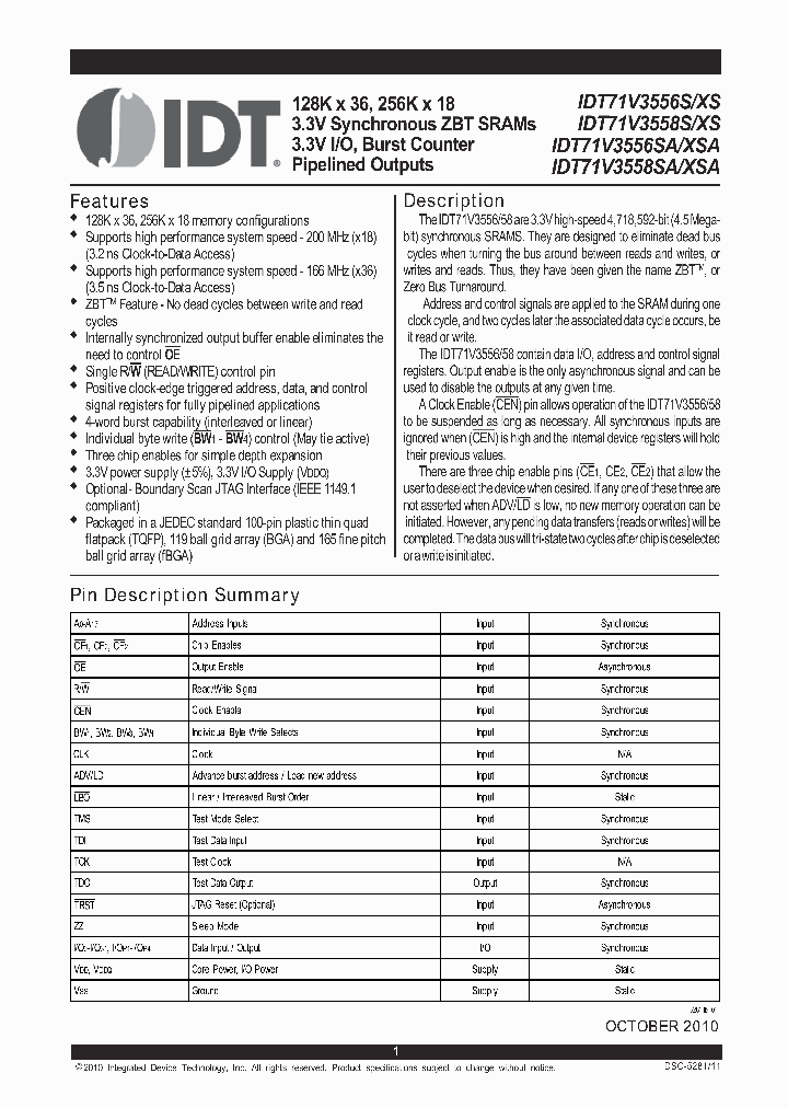 71V3558S200PFG_7019054.PDF Datasheet