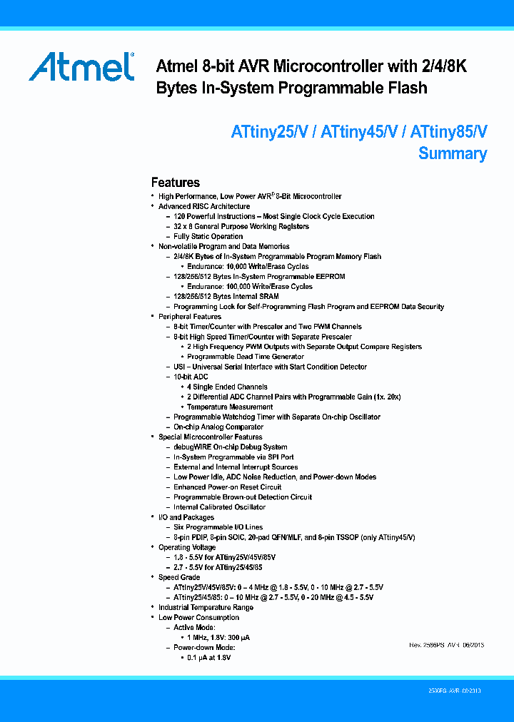 ATTINY25V-10SSH_7035086.PDF Datasheet