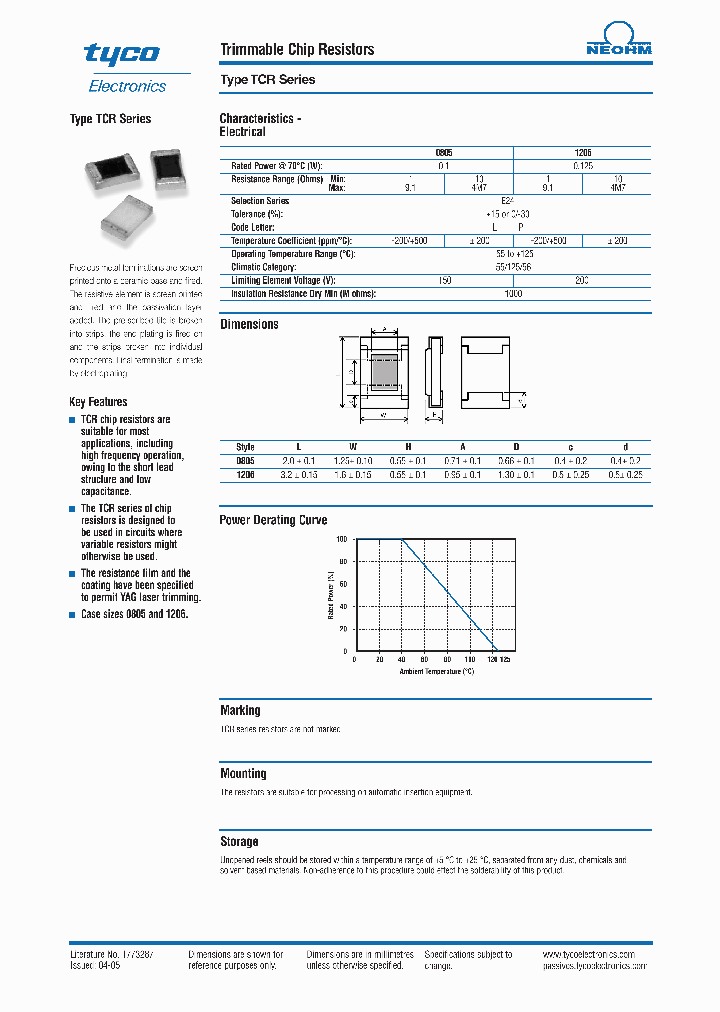 TYCOELECTRONICS-TCR0805N2M2_7033793.PDF Datasheet