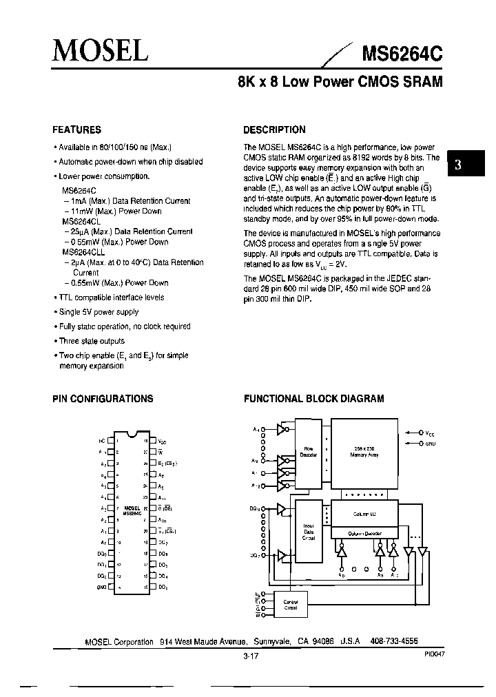 MS6264CLL-80PC_7050187.PDF Datasheet