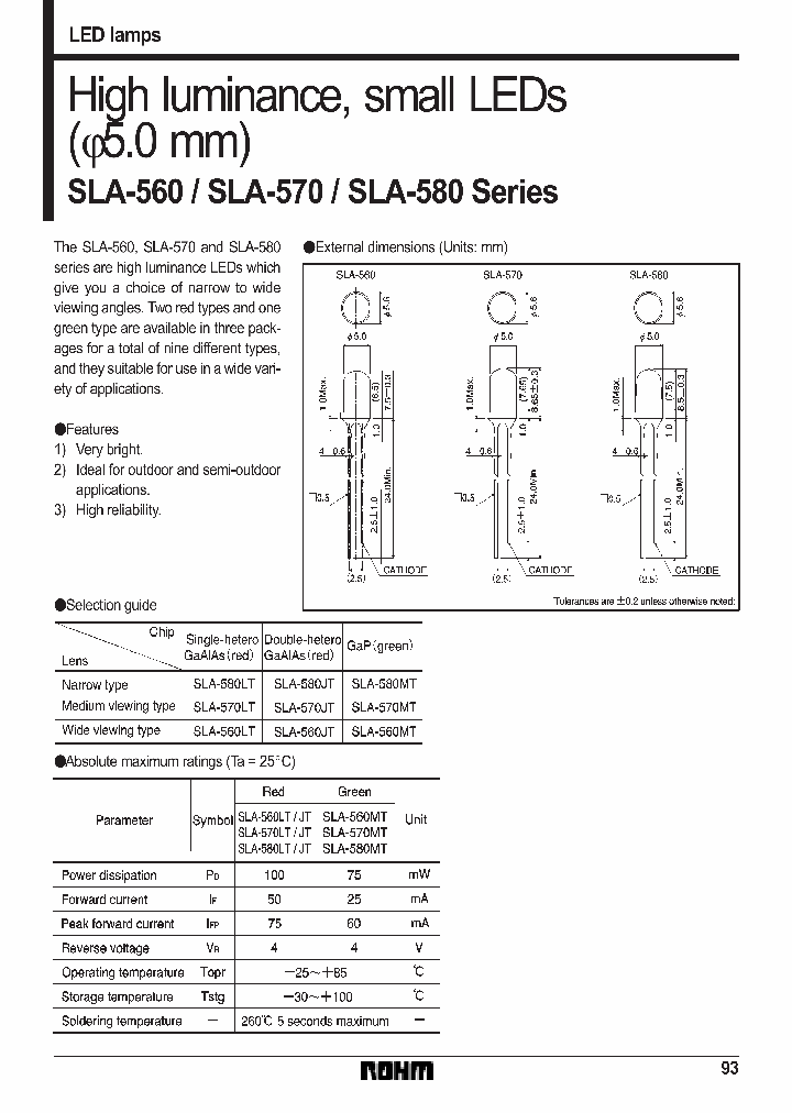 SLA-580JT_7091330.PDF Datasheet