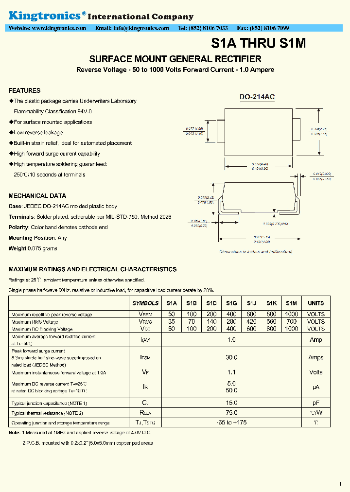 S1A-S1M_7122088.PDF Datasheet
