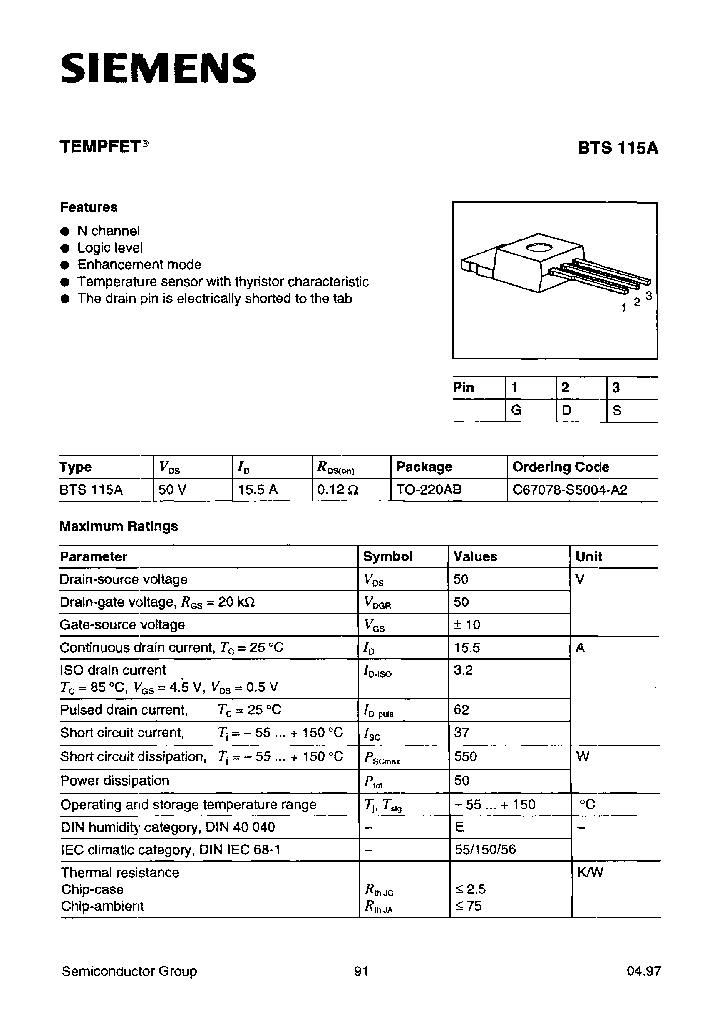 BTS115A-E3045_7125110.PDF Datasheet