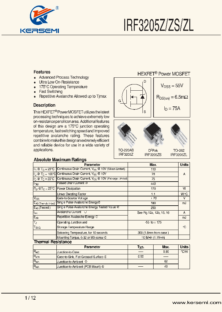 IRF3205_7154008.PDF Datasheet