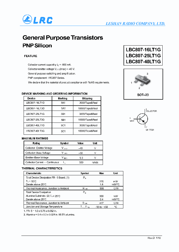 LBC807-16LT1G11_7164669.PDF Datasheet