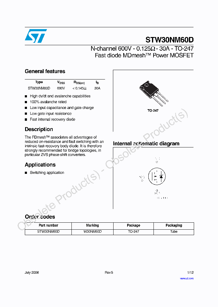 STW30NM60D_7182170.PDF Datasheet