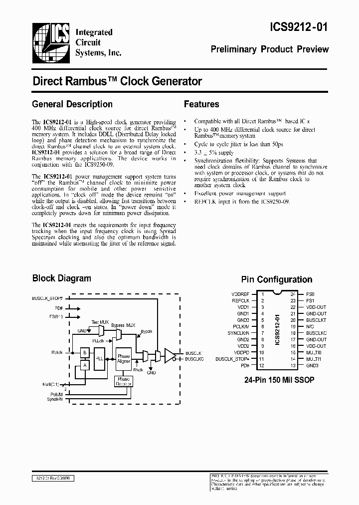 ICS9212YF-01LF_7185356.PDF Datasheet