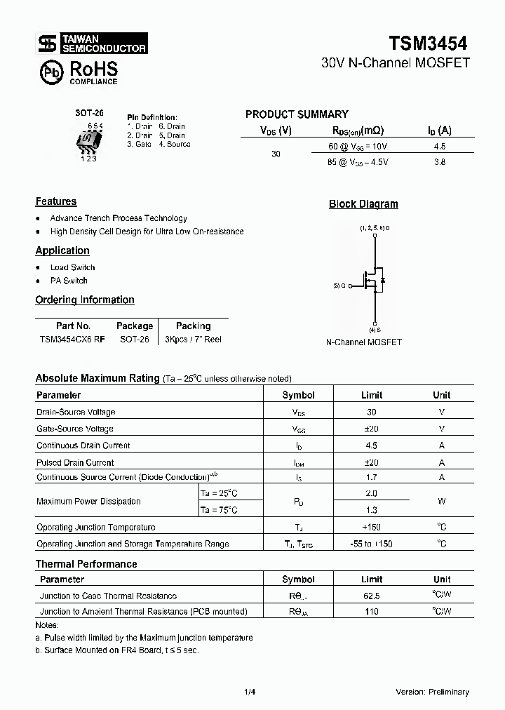 TSM3454_7195848.PDF Datasheet