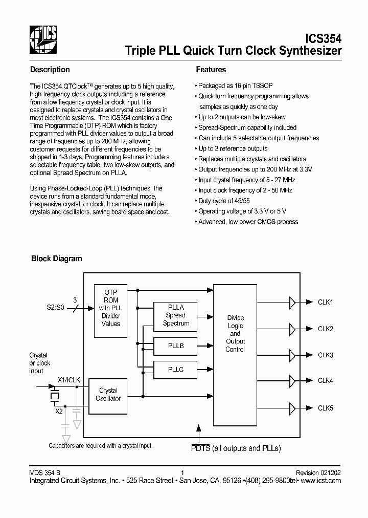 ICS354G-XX-LF_7219231.PDF Datasheet