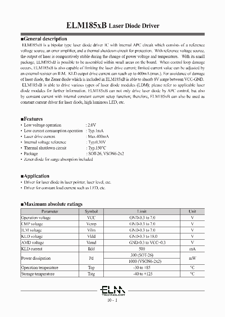 ELM185BB-S_7219493.PDF Datasheet Download --- IC-ON-LINE