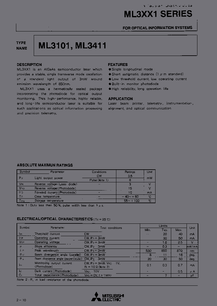 ML3101_7220083.PDF Datasheet
