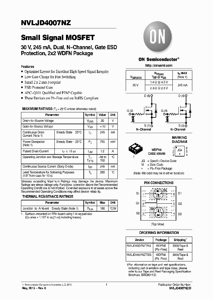 NVLJD4007NZTBG_7228311.PDF Datasheet