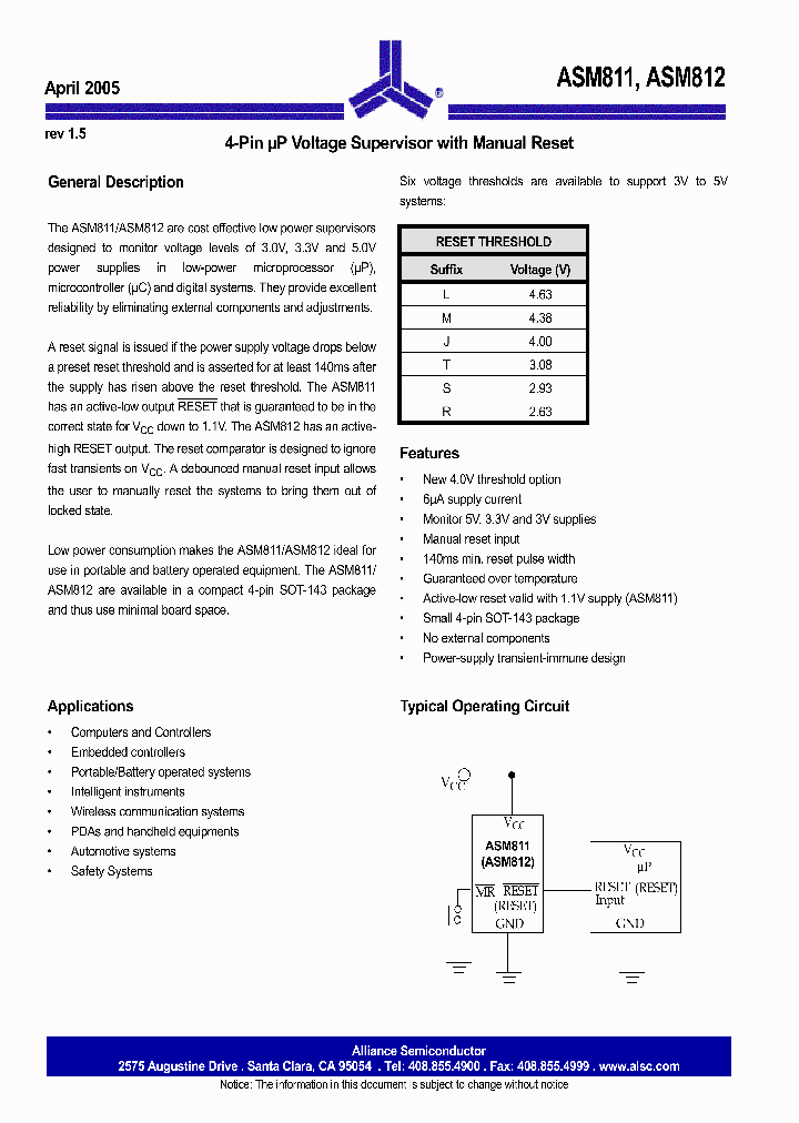 ASM812SEUS_7229537.PDF Datasheet