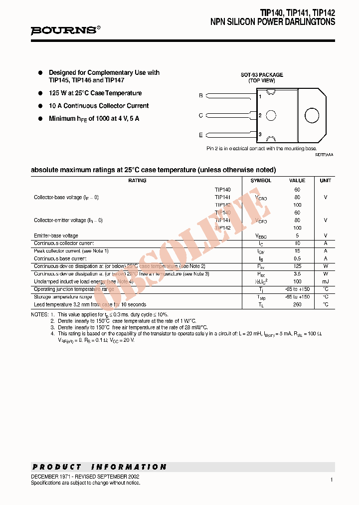 TIP141-S_7236924.PDF Datasheet