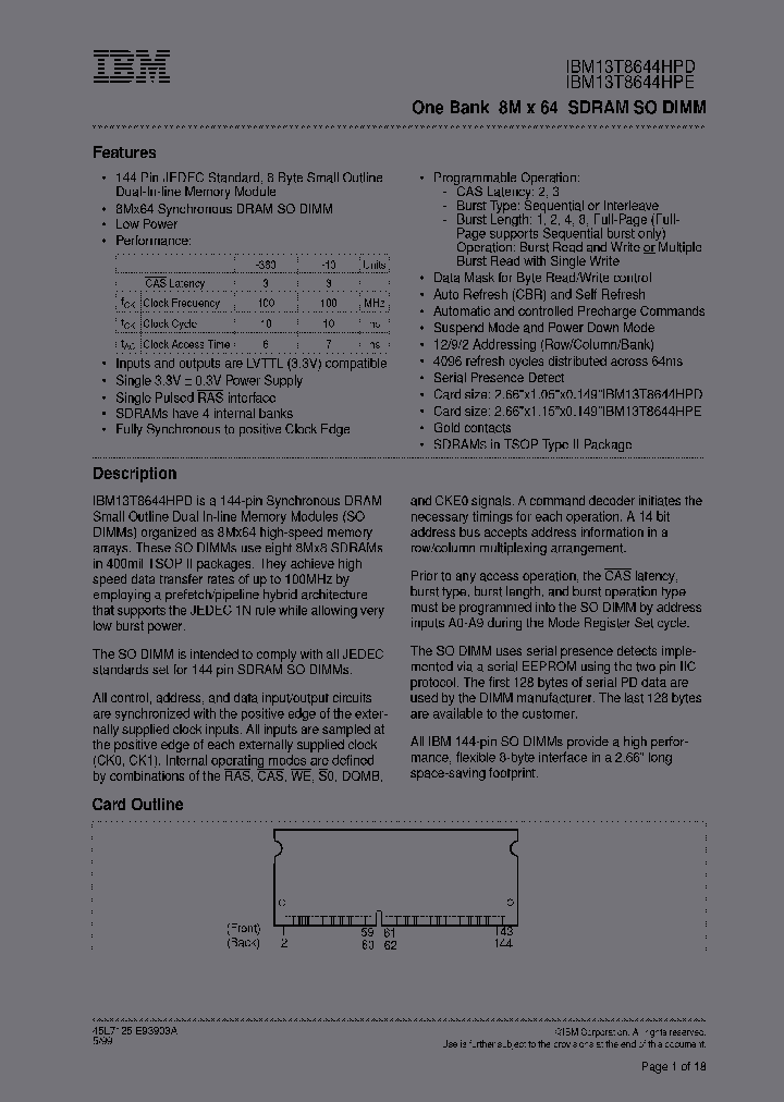 IBM13T8644HPD-10T_7240417.PDF Datasheet