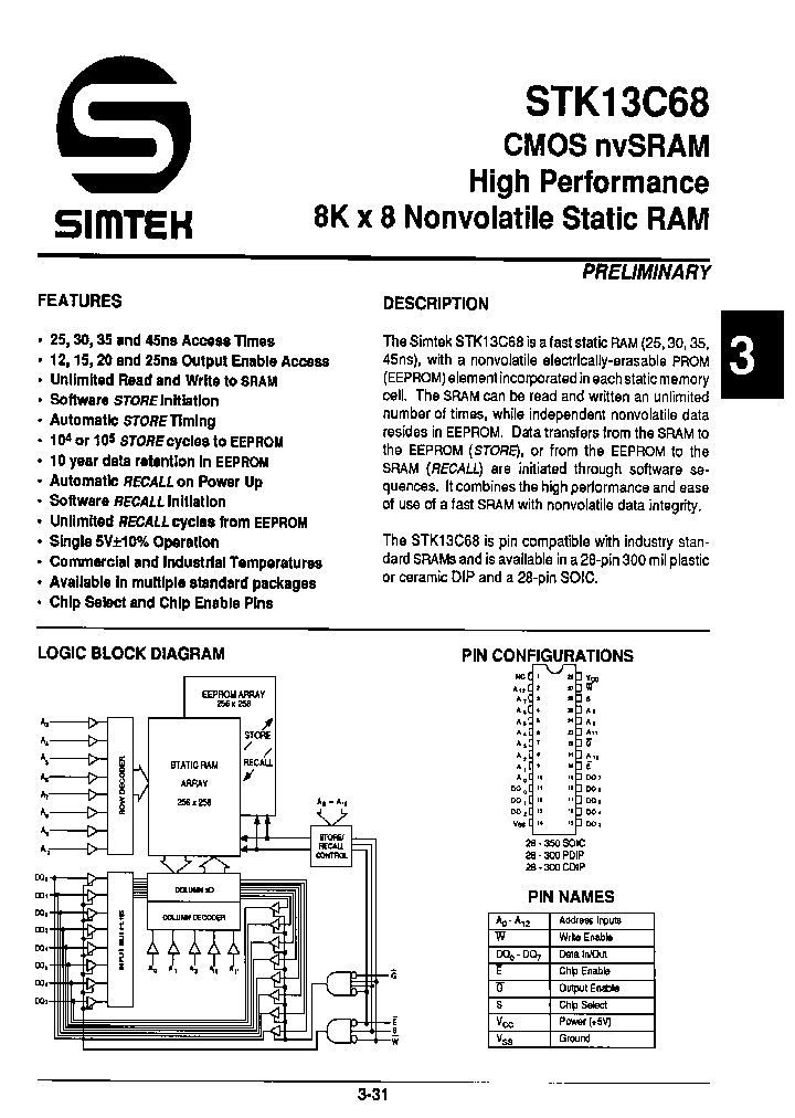 STK13C68-5P30_7243259.PDF Datasheet