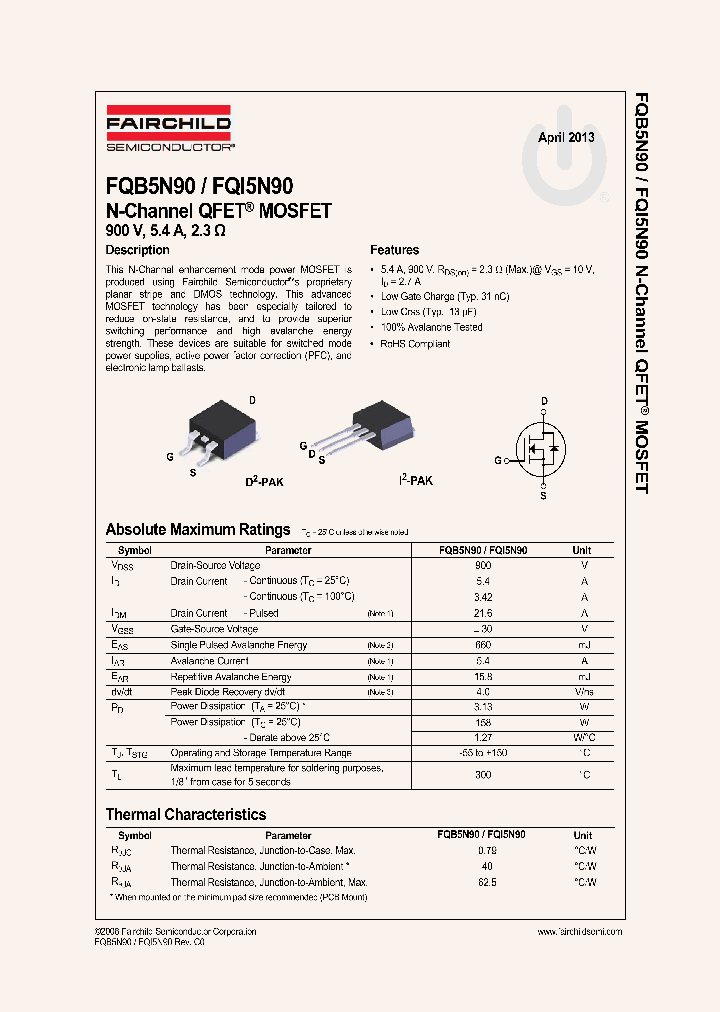 FQI5N90_7243870.PDF Datasheet
