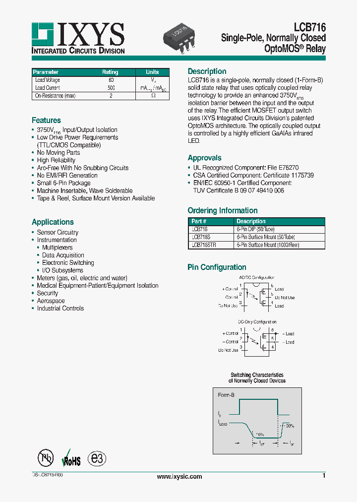 LCB716S_7244561.PDF Datasheet Download --- IC-ON-LINE