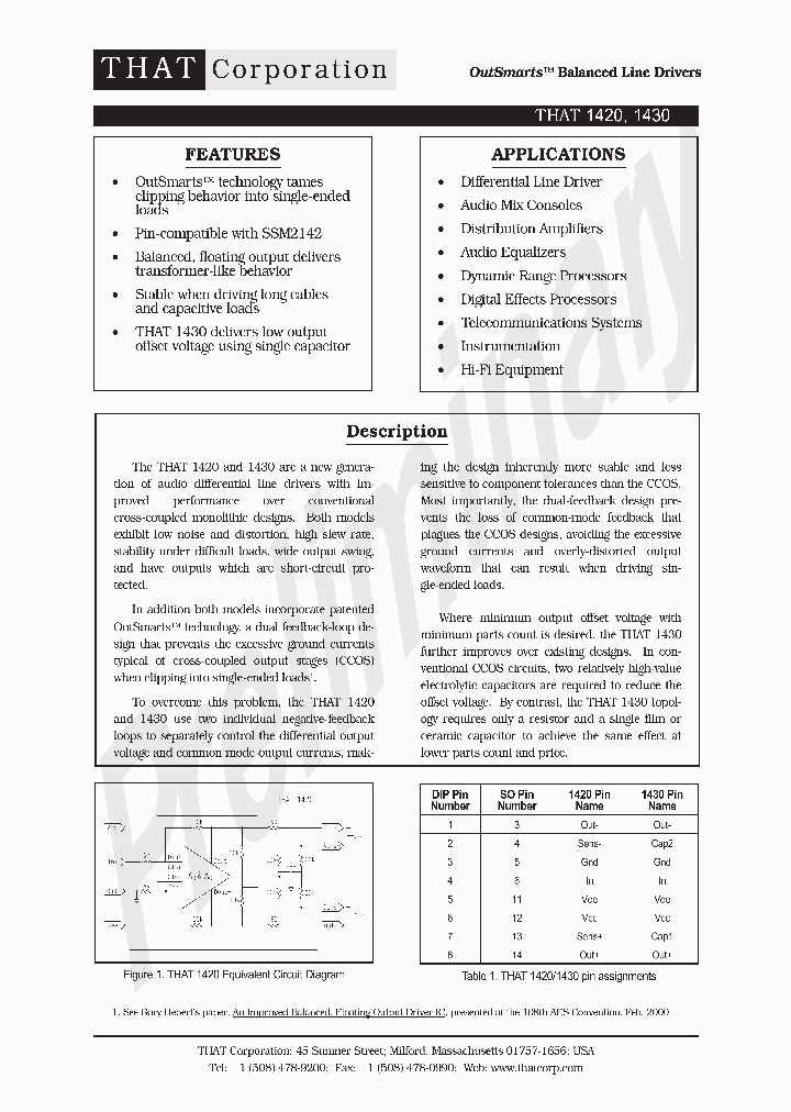 THAT1430_7247036.PDF Datasheet