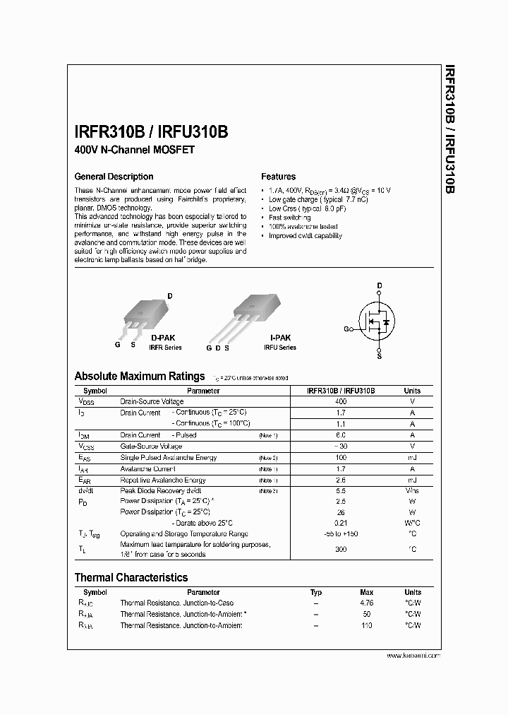 IRFR310B_7255641.PDF Datasheet