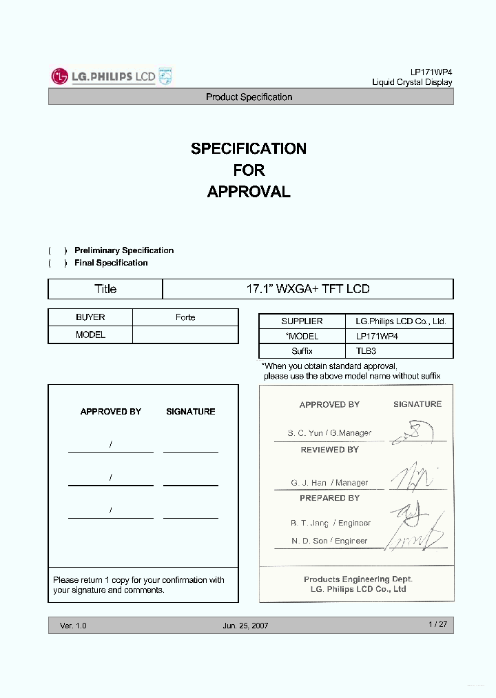 LP171WP4-TLB3_7257880.PDF Datasheet