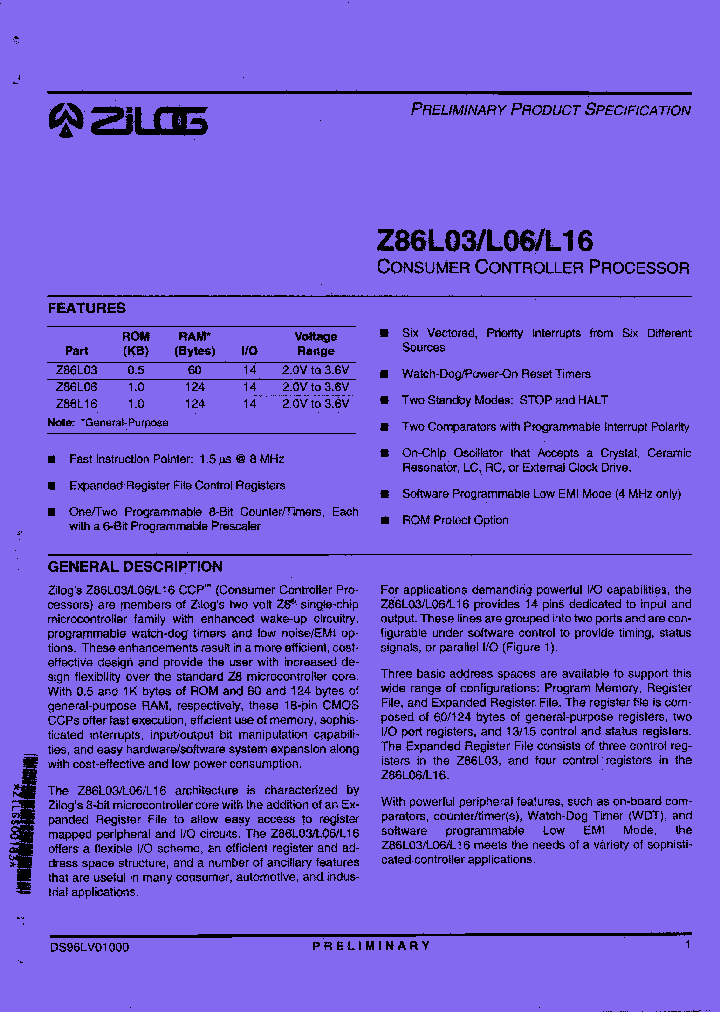 Z86L0308PSC_7263510.PDF Datasheet