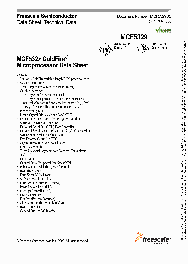 MCF5328CVM240_7294138.PDF Datasheet