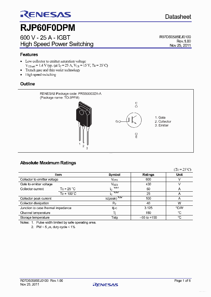 RJP60F0DPM_7299409.PDF Datasheet