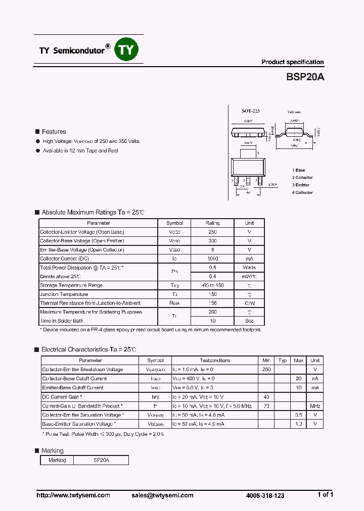 BSP20A_7305904.PDF Datasheet