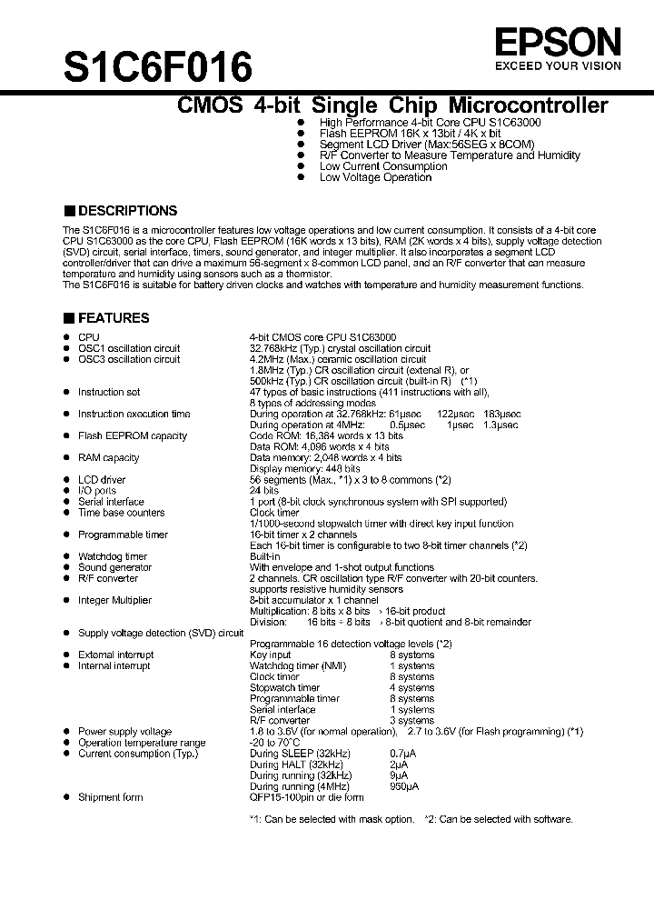 S1C6F016_7310425.PDF Datasheet