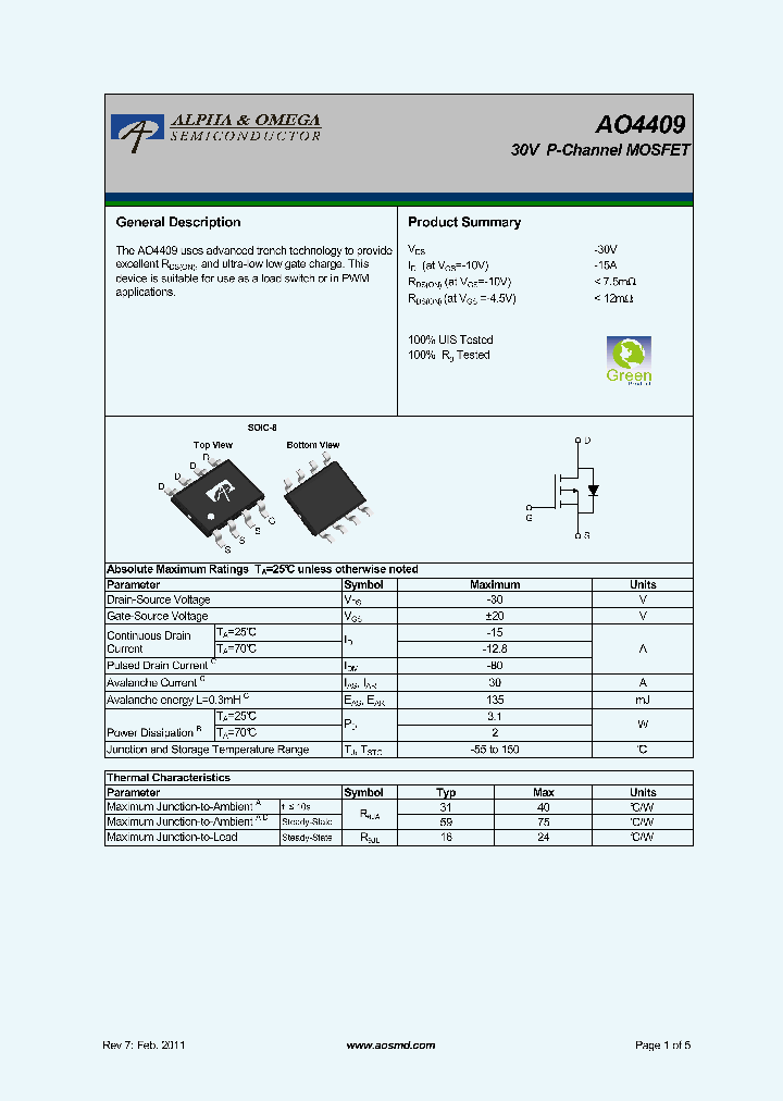 AO4409_7319162.PDF Datasheet