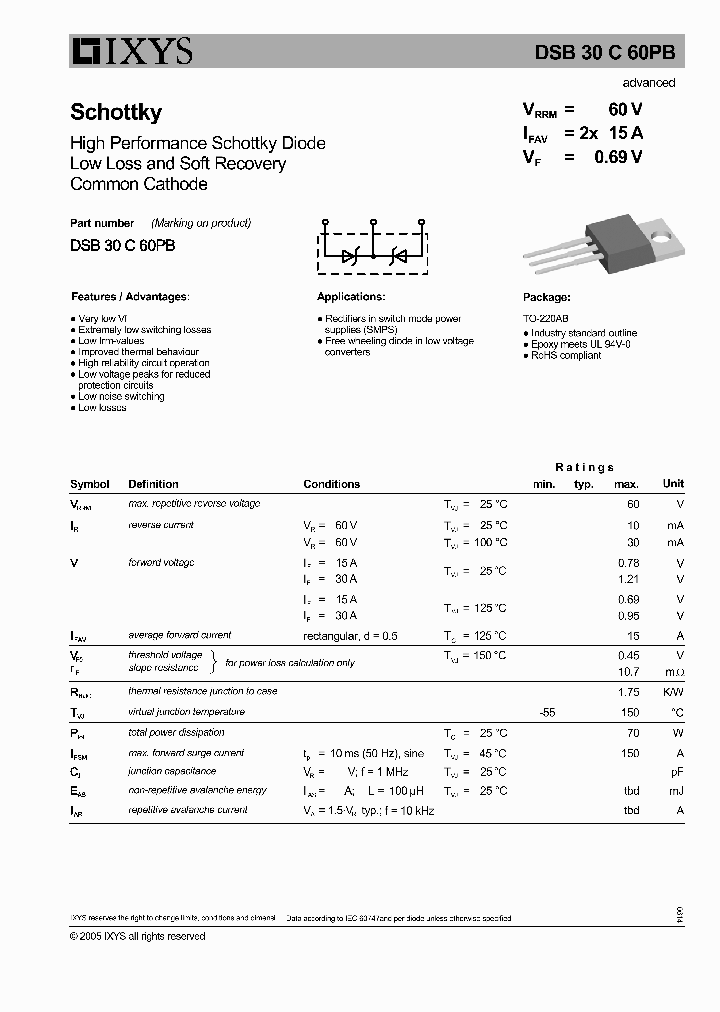 DSB30C60PB_7319344.PDF Datasheet